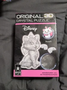 New - BePuzzled 3D Crystal Puzzle - Disney Marie (White): 45 Pcs - Ages 12+ - Picture 1 of 2
