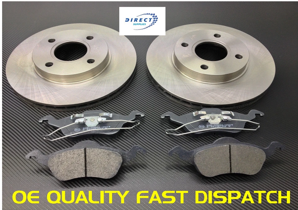 FORD FOCUS MK1 1.4 1.6 1.8 2.0 1998-2004 FRONT 2 BRAKE DISCS AND PADS SET NEW - Image 1 of 1