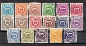 Ö 1945 Posthorn Ausgabe Postfrisch ** MNH ANK 697 - 713 - Bild 1 von 2