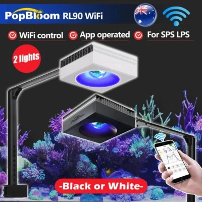 PopBloom 2x RL90 WiFi Reef Aquarium LED Light Marine Aquarium Light for 80-120cm - Image 1 of 4