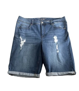 Womens Seven7 Melissa McCarthy Bermuda Denim Jean Shorts Plus size 18W - Picture 1 of 6