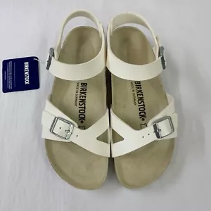 Birkenstock Neu mit Karton Rio weiß Birko Blume schmale Breite - Größe auswählen - Bild 1 von 5