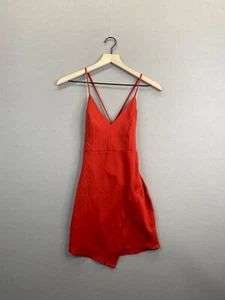 Love Republic Womens Red Mini Dress Sleeveless V-Neck Body-con Size Medium - Picture 1 of 9