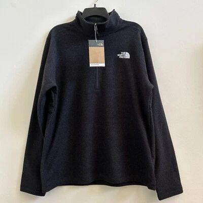 The North Face Men’s Textured Cap Rock 1/4 Zip Pullover Sweatshirt Black S - Image 1 of 4