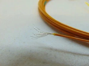 25 pies 24 AWG Cobre chapado en plata Kapton Alambre amarillo 19 hebras SPC - Imagen 1 de 3