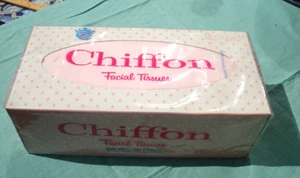 Rare 1962 Vintage Chiffon Facial Tissue Pink MCM Atomic Diamonds Sealed NOS - Picture 1 of 9