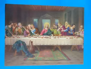 Vtg The Last Supper Brunozetti Calendar Art Litho Print Poster 1545 12" x 9" - Picture 1 of 6