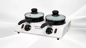 NEU Doppelte Schokoladenschmelzmaschine Professioneller Tempertopf Elektrisches Fondue - Bild 1 von 8