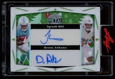 2023 Leaf Metal Christmas Tree #DA-24 Tyreek Hill / Devon Achane Auto /2