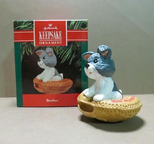 Vintage Hallmark Keepsake Christmas Ornament 1990 Brother. NOS - Picture 1 of 4