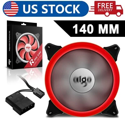 LED Case Fan 140mm Fans Silent Sleeve Bearing Desktop PC Fan Computer Cooling - Image 1 of 4