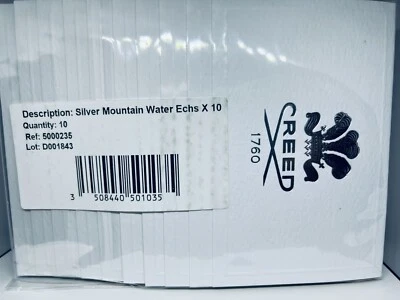 Creed Silver Mountain Agua Eau de Parfum 1,7 ml x 10 Muestra Spray Foto 1 de 2