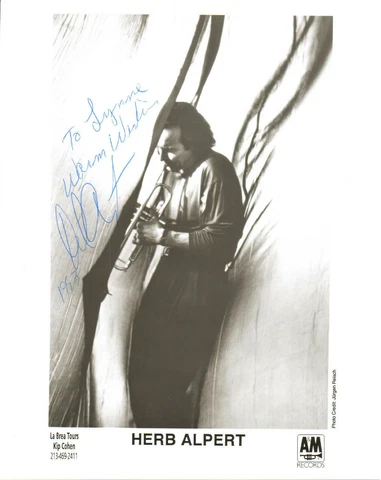 HERB ALPERT - Musician - The Tijuana Brass - Autograph Photo Cover