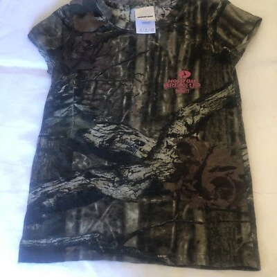 Camiseta de Caza Mossy Oak Niñas Cuello Redondo Infinito Camuflada Juvenil Pequeña Foto 1 de 4
