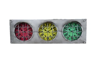 Large Wall Clock | Traffic Light Style | Multi Faced Clock Faces - Picture 1 of 1