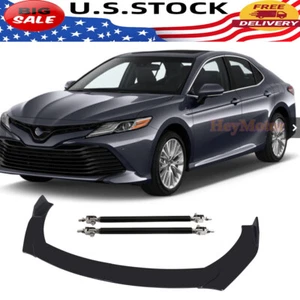 For Toyota Camry Echo Universal Car Front Bumper Lip Spoiler Diffuser+Strut Rods - Picture 1 of 8