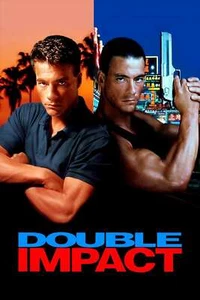 DOUBLE IMPACT JEAN CLAUDE VAN DAMME POSTER #1 FREE SHIPPING - Picture 1 of 2