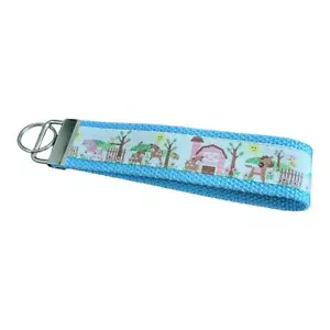 Portachiavi fattoria braccialetto fatto a mano tessuto boho portachiavi regalo fienile silo mucche - Foto 1 di 5