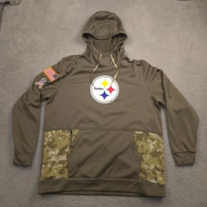 Nike Pittsburgh Steelers Salute to Service Hoodie Mens XL Camo Therma-Fit NFL - Picture 1 of 14