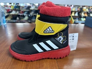 ADIDAS Winterplay DISNEY Mickey C Black White IG7189 Kids Boots 2Y Youth New - Picture 1 of 9