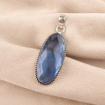 Anniversary Gift For Her Tanzanite Gemstone Pendant 925 Sterling Silver Jewelry - Image 1 of 4