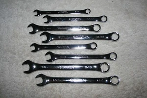 NEW 🔥 8pc. CHROME HUSKY TOOLS METRIC & SAE 💥 COMBINATION 12 POINT WRENCH SET - Picture 1 of 6