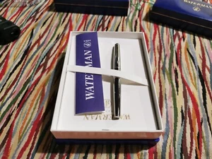 Waterman stilografica acciaio pennino medio no aurora . - Foto 1 di 5