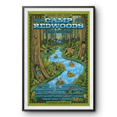 Музыкальный концертный плакат Camp Redwoods Of Summer 15-17 августа 2025 г. - Изображение 1 из 4