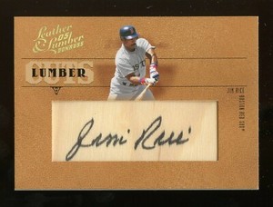 2005 Donruss Leather & Lumber JIM RICE Lumber CUTS Autograph Auto Signed 56/128 