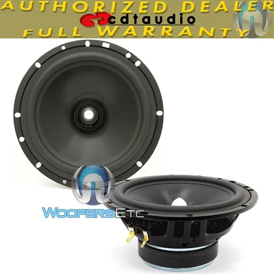 CDT AUDIO CL-6 6.5" CAR AUDIO 250W 4-OHM CARBON MIDRANGE MIDS SPEAKERS PAIR NEW - Image 1 of 4