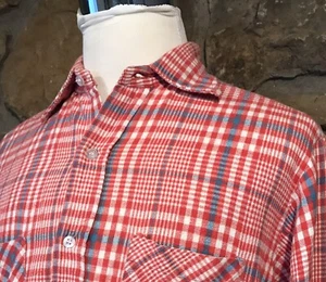 Camisa De Colección JC Penny Franela Cuadros Botón Delantero Para Hombre Grande L 16-16 1/2 - Imagen 1 de 6