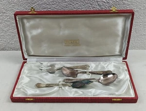Vintage 4 Vorspeisenbesteck Metall versilbert Punzen rec - Bild 1 von 3