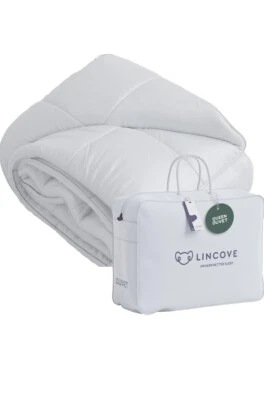 Lincove Down Alternative Comforter Queen Size 400 Thread Count Cotton - Image 1 of 4