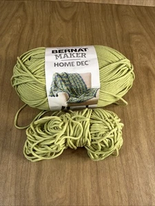 Bernat Maker Home Dec Yarn in Green Pea #11004 New 1 Skein W/ Extra - Picture 1 of 6
