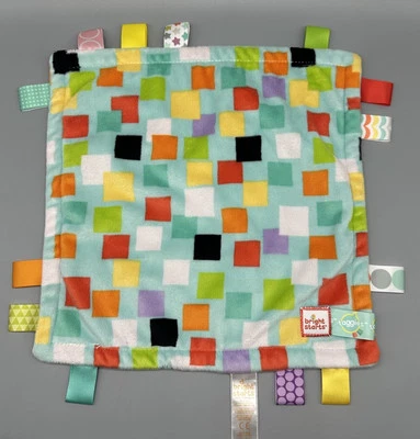 Cobertor de segurança quadrado unissex Taggies Bright Starts Lovey colorido quadrado 11"" - Imagem 1 de 4