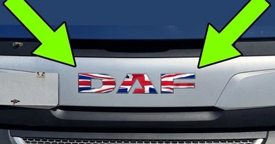 Calcomanía adhesiva DAF CF 106 UNION JACK FLAG cabina delantera para camión 2018-23 - Imagen 1 de 3