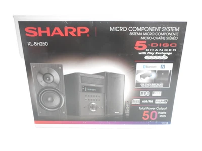 Sharp XL-BH250 Micro Shelf Executive Speaker System 5-Disc AM FM Bluetooth , NEW - Image 1 of 4