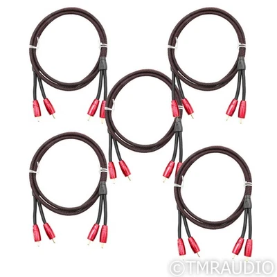 AudioQuest Golden Gate RCA Cables; 1.5m Stereo Interconnect; Lot of 5 (Unused) - Image 1 of 4