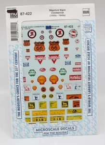 Microscale 87-422 HO 1930-1940 Commercial Structure Signs Decal Sheet - Picture 1 of 1