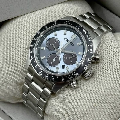 Seiko Prospex Speedtimer Solar Blue Dial Men's Chronograph Watch SSC935 - Image 1 of 4