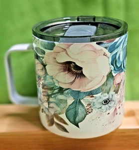 SASSquatch Tumblers 16 oz Floral Rose Mug w/Lid - Picture 1 of 10
