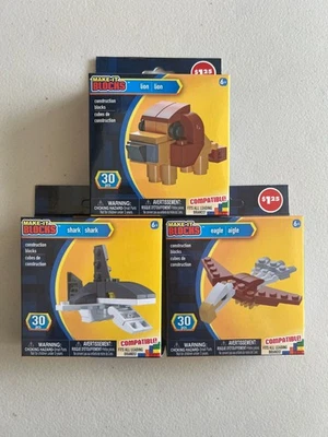 Bloques de maquillaje surtidos animales construibles - león, tiburón, águila Foto 1 de 4