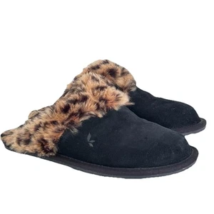 Ugg Slippers Koolaburra Pomi Women’s Faux Fur Slip On Black Sz 7 Cozy Shoes Warm - Foto 1 di 12