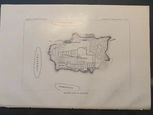 Karte Hopi Indianer Sikyatki First Mesa Land Tusayan Arizona 1897 PL CXVI - Bild 1 von 1