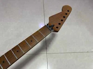 New Reverse head Stainless steel 22Fret Roasted Flame Maple Electric Guitar Neck - Picture 1 of 7