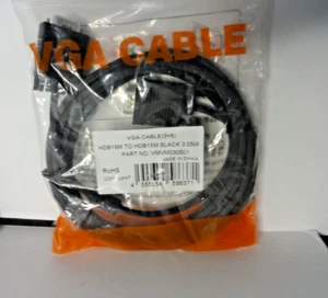 CABLE VGA (3+6) VMVM030501, HDB 15 pines macho a HDB 15 pines macho, 3,05 M (6 pies) - Imagen 1 de 1