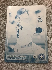 Placa de impresión cian Topps Jesus Guzmán 2015 # 1/1 Houston Astros - Imagen 1 de 3