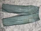 Vtg Og Us Army Sateen Utility Trousers Pants Usa Button Vietnam Sz 28X30