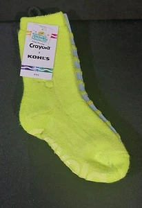 Colors of Kindness Unisex Socks 2 Pk Pair Neon / Blue Green Striped NWT - Picture 1 of 4