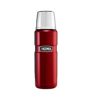Thermos NEW 470ml Red Stainless Steel Double W Stay Hot Stay Cold FLASK